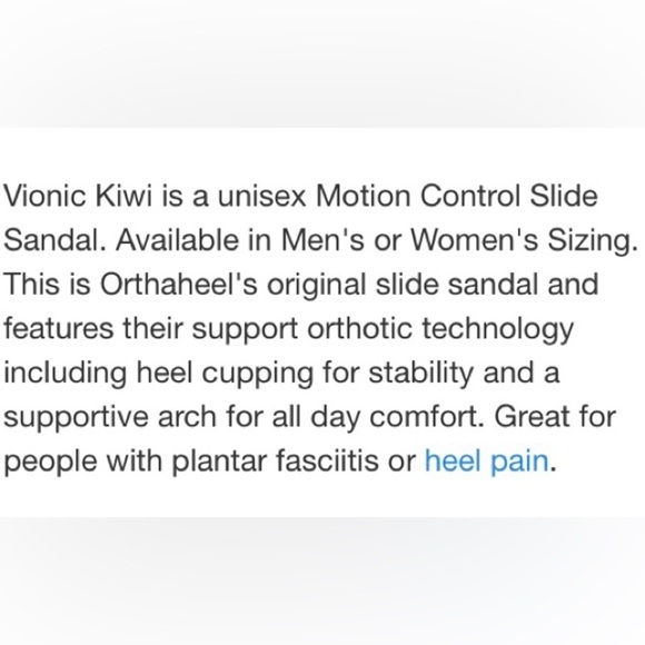 Vionic Tide Kiwi Slide Mens 7/Ladies 8 - Picture 8 of 10